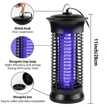 Load image into Gallery viewer, Electronic Bug Mosquito Zapper, Electronic Insect Killer, Anti-Drop ABS Material Black