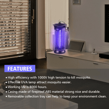 Load image into Gallery viewer, Electronic Bug Mosquito Zapper, Electronic Insect Killer, Anti-Drop ABS Material Black