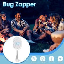 Load image into Gallery viewer, Electric Fly Swatter Bug Zapper Rechargeable Fly Zapper Racket  Mosquito Zapper 3,000 Volt USB Charging Cable