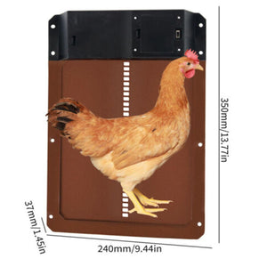 Poultry Farm Automatic Chicken House Door Brown