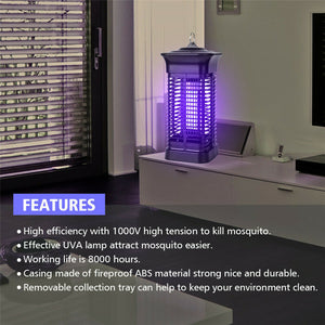 Bug Zapper Light Electric Fly Bug Zapper Mosquito Insect Killer LED Light Trap Pest Control Lamp