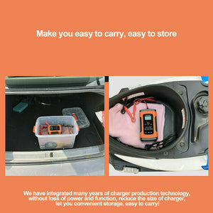 FOXSUR 12V Automatic Smart Pulse Car Battery Repair Charger with LCD Display