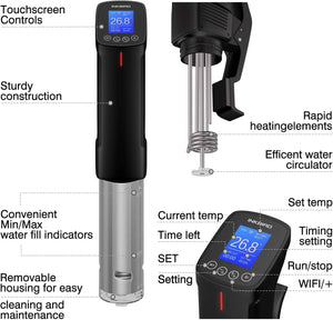 Sous Vide Cooker Inkbird Culinary Sous Vide Precision Cookers WiFi Immersion Circulator 120V Time