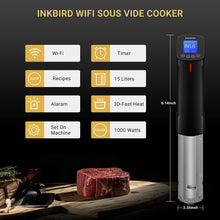 Load image into Gallery viewer, Sous Vide Cooker Inkbird Culinary Sous Vide Precision Cookers WiFi Immersion Circulator 120V Time