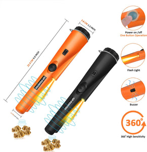 Metal Detector Pinpointer Detector Wand Handheld PinPointer Wand 360 Orange