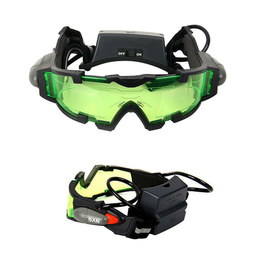 Adjustable LED Night Goggles With Flip-Out Lights Eye Lens Glasses