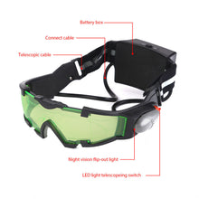 Load image into Gallery viewer, Adjustable LED Night Goggles With Flip-Out Lights Eye Lens Glasses