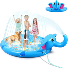 Load image into Gallery viewer, Splash Pad, 82 Outside Sprinkler Play Mat For Kids, 3 In 1 Inflatable Elephant Summer Outdoor Baby Swimming Pool, Extra Large Wading Pool Fun Water Toys For Girls And Boys