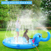 Load image into Gallery viewer, Splash Pad, 82 Outside Sprinkler Play Mat For Kids, 3 In 1 Inflatable Elephant Summer Outdoor Baby Swimming Pool, Extra Large Wading Pool Fun Water Toys For Girls And Boys