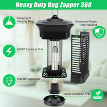 Load image into Gallery viewer, Bug Zapper Light Electric Fly Bug Zapper Mosquito Insect Killer LED Light Trap Pest Control Lamp