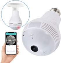 Load image into Gallery viewer, Camera Light Bulb HD1080P Light Bulb Camera 360 Degrees Panoramic Cam 2.4GHz Wi-Fi Security Camera