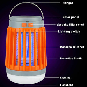 LED Mosquito Killer Lamp USB Powered Mosquito Catcher Zapper Solar USB Mosquito Killer Light Electronic Fly Bug Insect Zapper Trap Pest Lamp