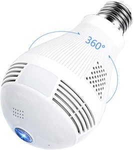 Camera Light Bulb HD1080P Light Bulb Camera 360 Degrees Panoramic Cam 2.4GHz Wi-Fi Security Camera