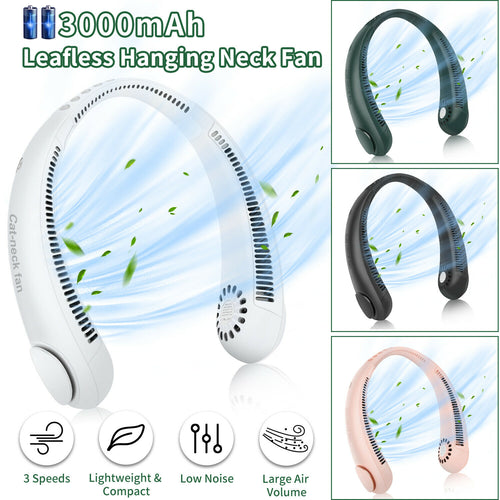 Portable Hanging Neck Fan Mini Cooling Air Cooler USB Electric Air Conditioner