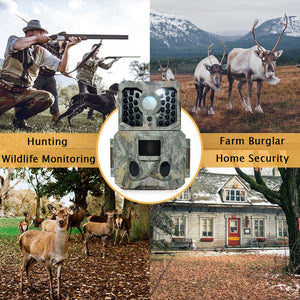 Trail Camera Cellular Waterproof Hunting Camera 32G 24MP 1080P Wildlife Trail Game Camera Night Vision