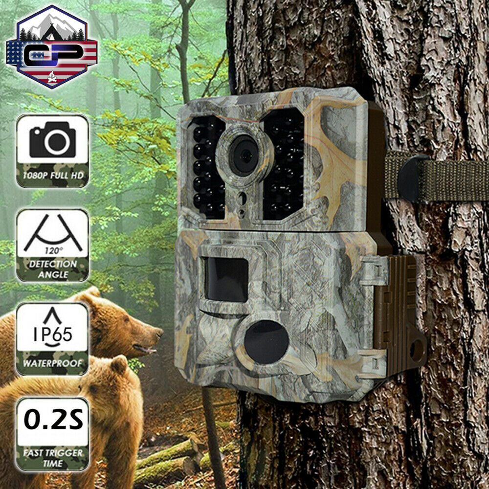 Trail Camera Cellular Waterproof Hunting Camera 32G 24MP 1080P Wildlife Trail Game Camera Night Vision